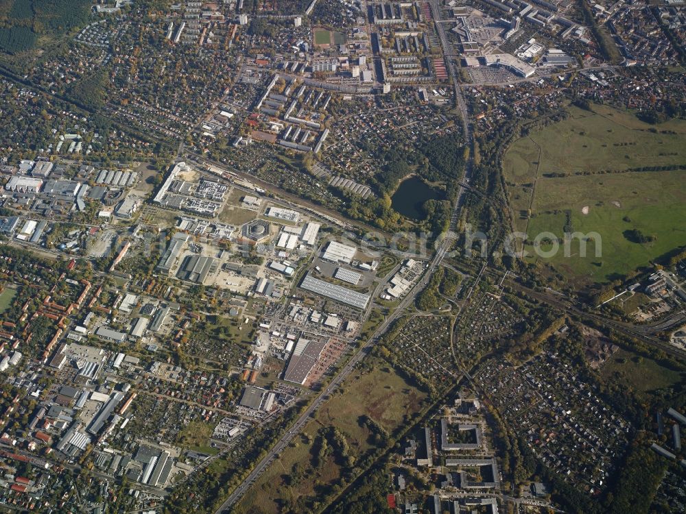 Aerial photograph Potsdam - District Babelsberg in the city in Potsdam in the state Brandenburg