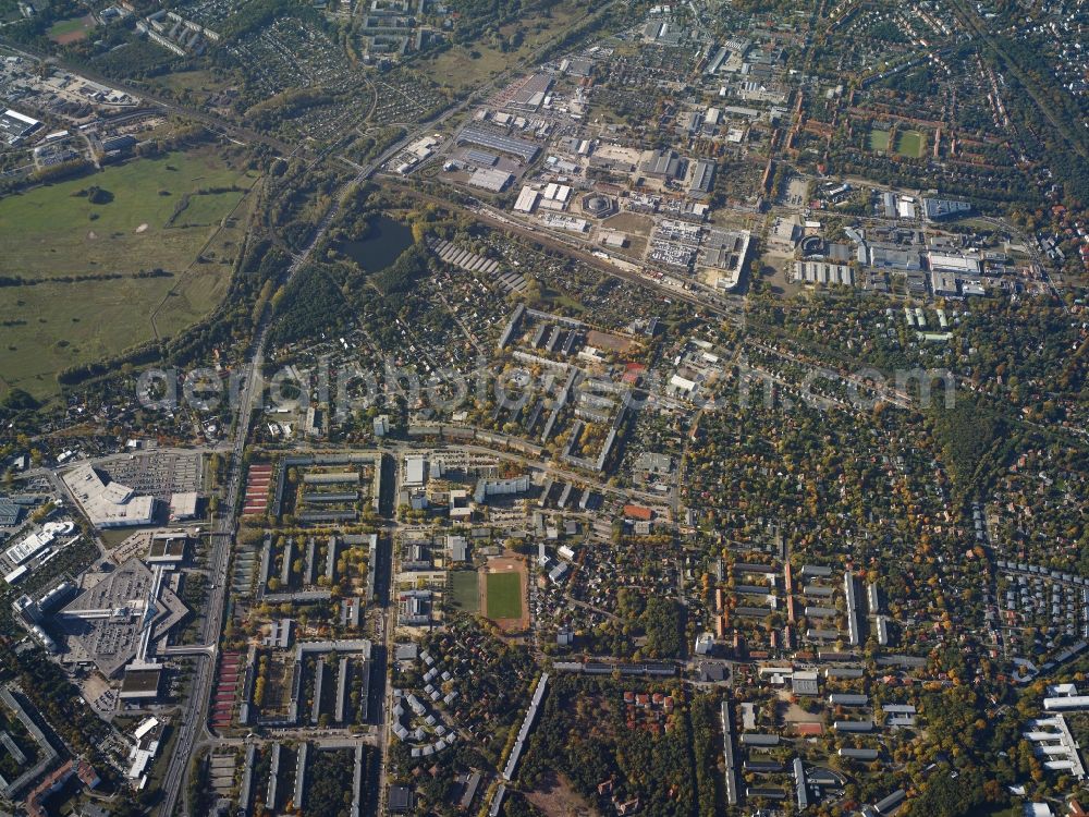 Aerial photograph Potsdam - District Babelsberg in the city in Potsdam in the state Brandenburg. Also shown the ViP Betriebshof