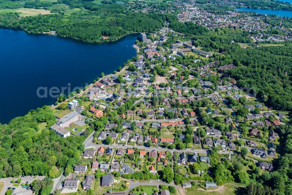 Aerial image Malente - Bad Malente-Gremsmuehlen district in Malente in the state of Schleswig-Holstein. The small town of Malente in Ostholstein is located on Dieksee and Kellersee