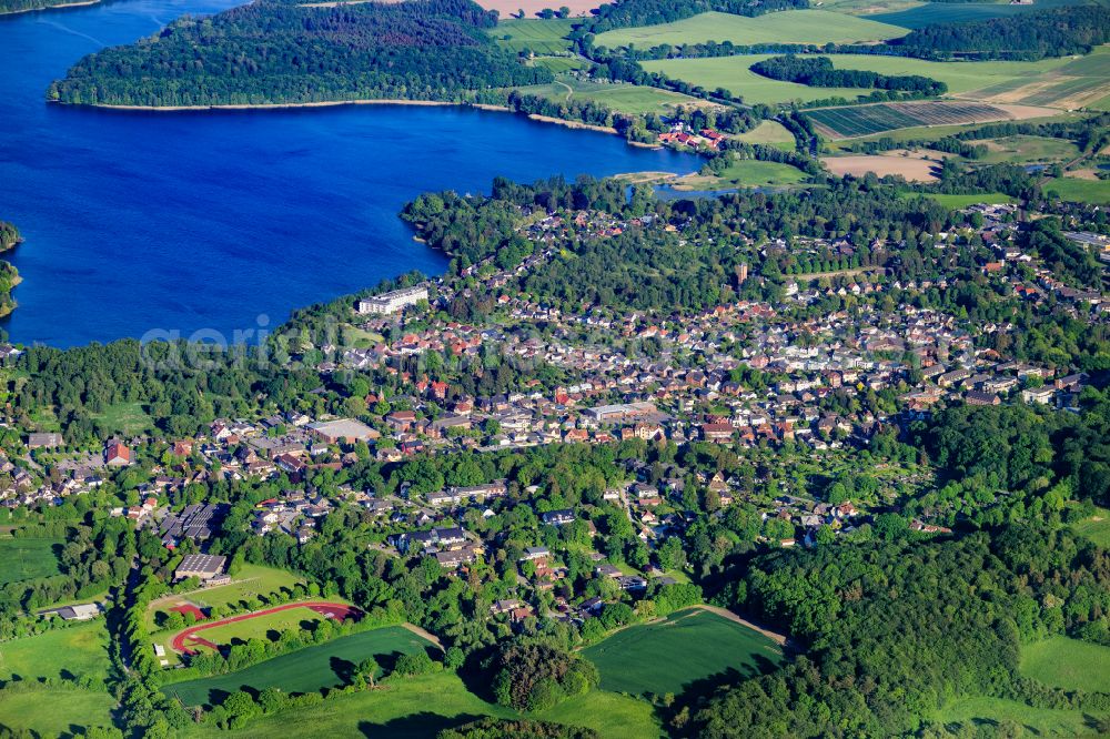 Malente from the bird's eye view: Part of town bath Malente-Gremsmuehlen in Malente in the federal state Schleswig-Holstein