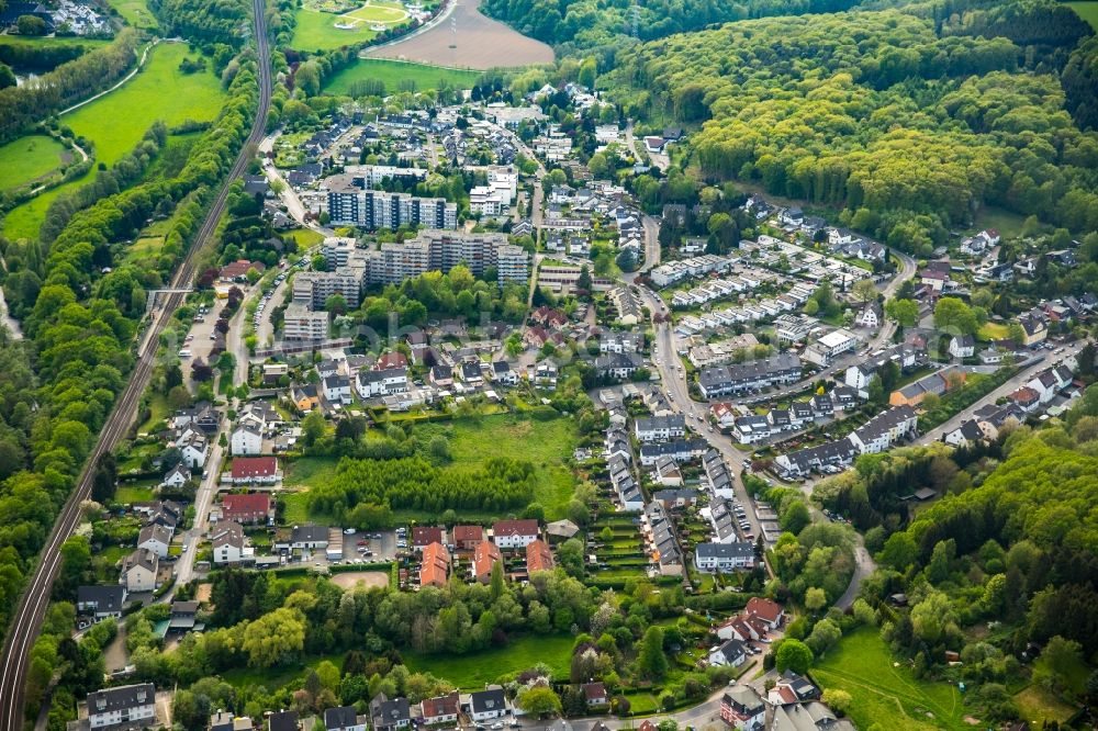 Aerial image Hagen - District Baukloh in the city in Hagen in the state North Rhine-Westphalia