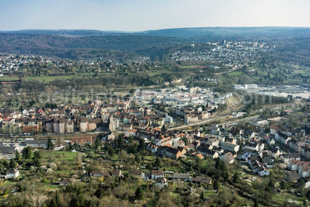 Pforzheim from the bird's eye view: District Broetzingen in the city in Pforzheim in the state Baden-Wuerttemberg