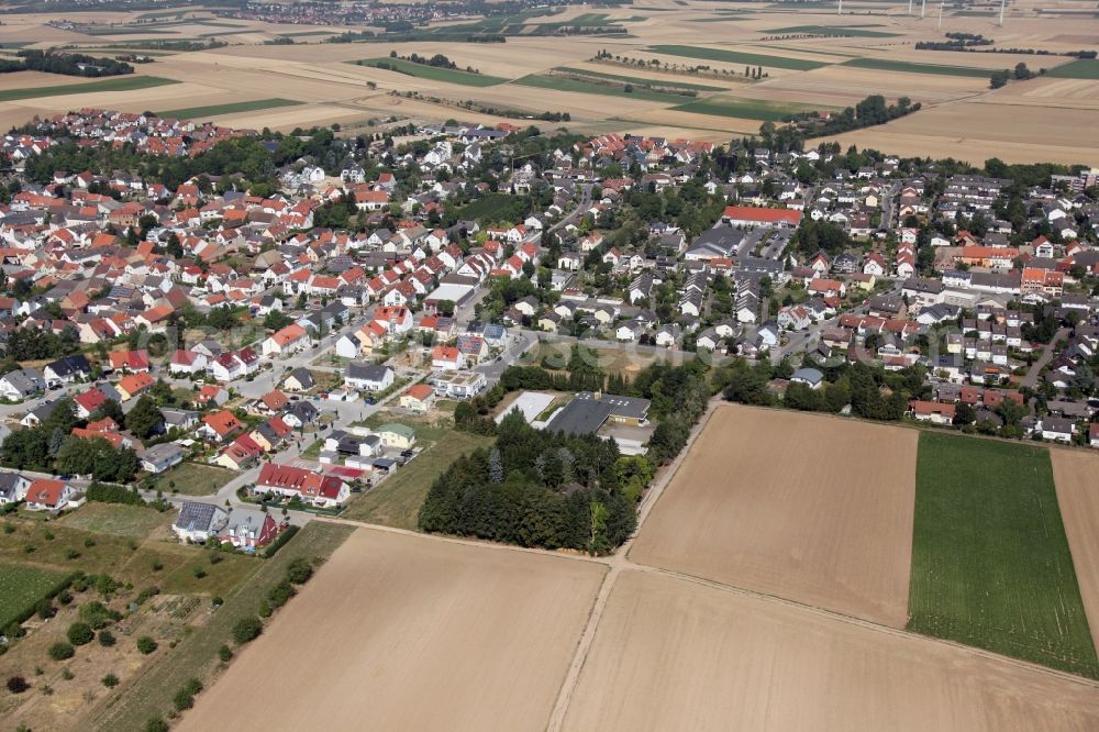 Aerial image Mainz - District Ebersheim in the city in Mainz in the state Rhineland-Palatinate