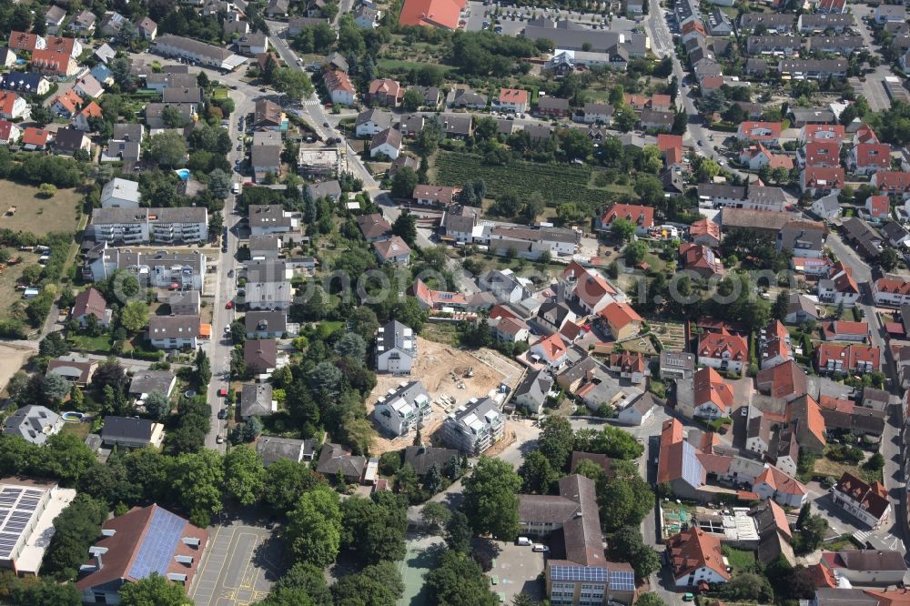 Mainz from the bird's eye view: District Ebersheim in the city in Mainz in the state Rhineland-Palatinate