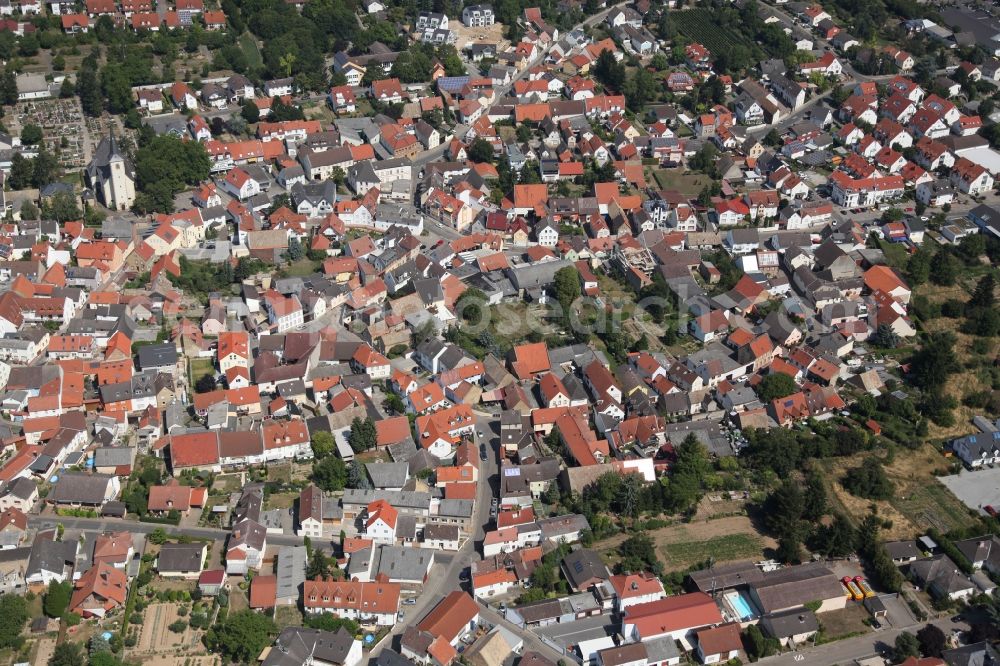 Mainz from above - District Ebersheim in the city in Mainz in the state Rhineland-Palatinate