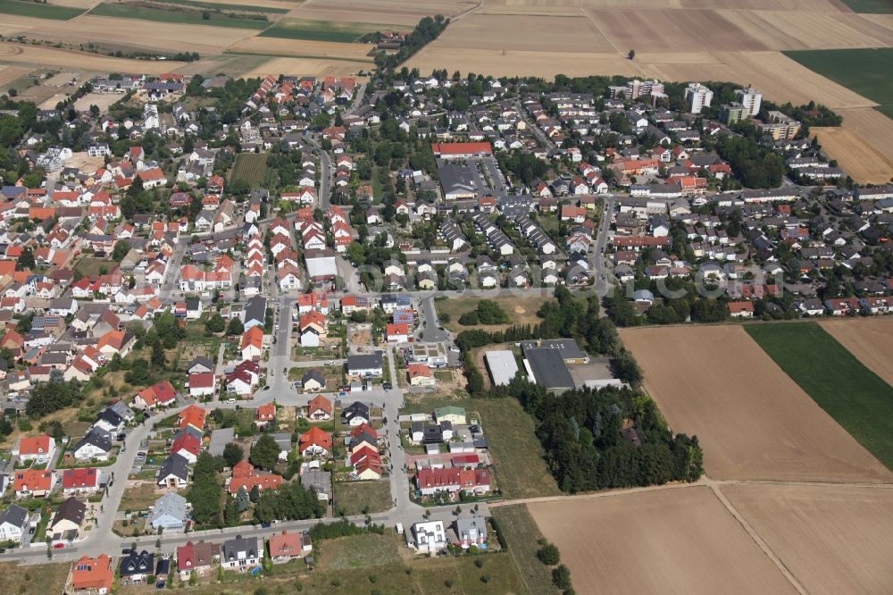 Mainz from the bird's eye view: District Ebersheim in the city in Mainz in the state Rhineland-Palatinate