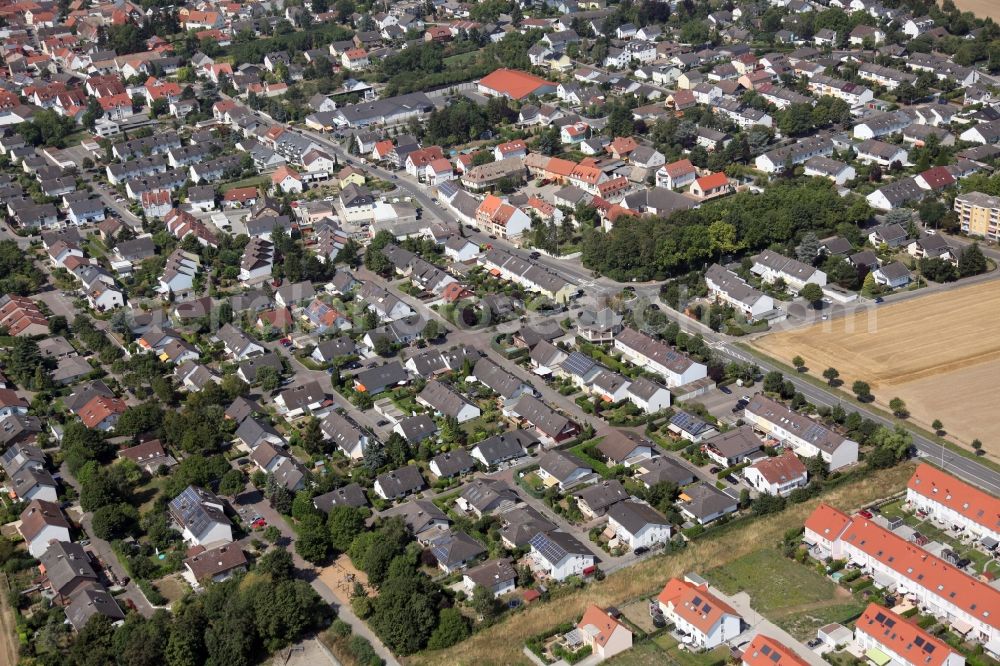 Mainz from above - District Ebersheim in the city in Mainz in the state Rhineland-Palatinate