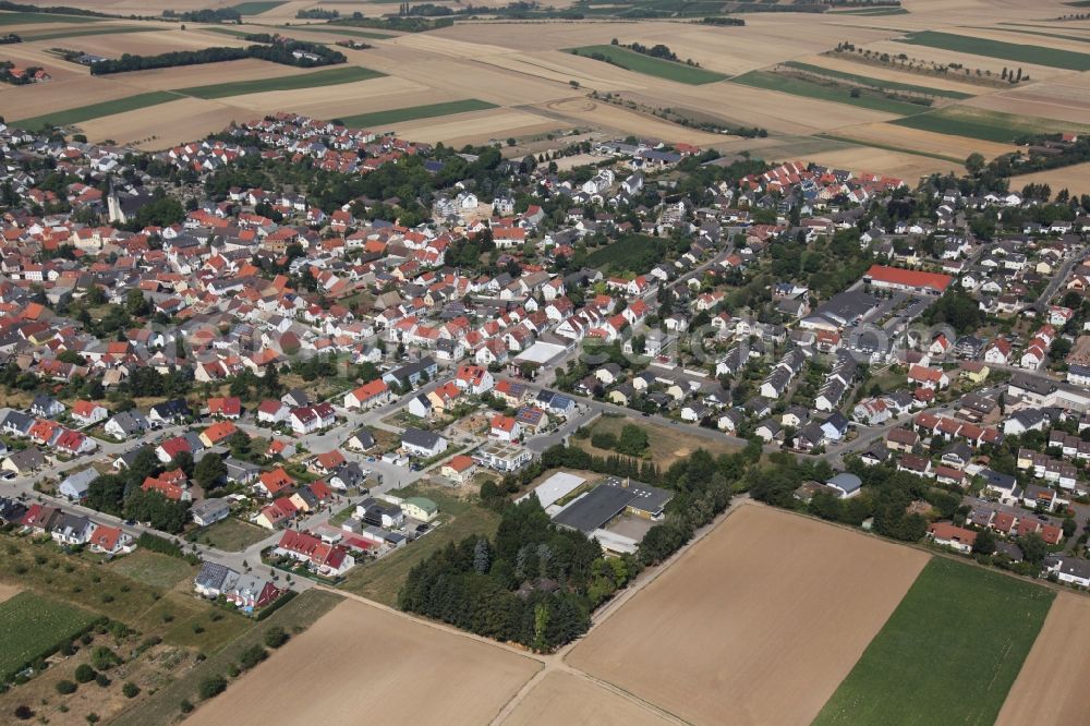 Mainz from the bird's eye view: District Ebersheim in the city in Mainz in the state Rhineland-Palatinate