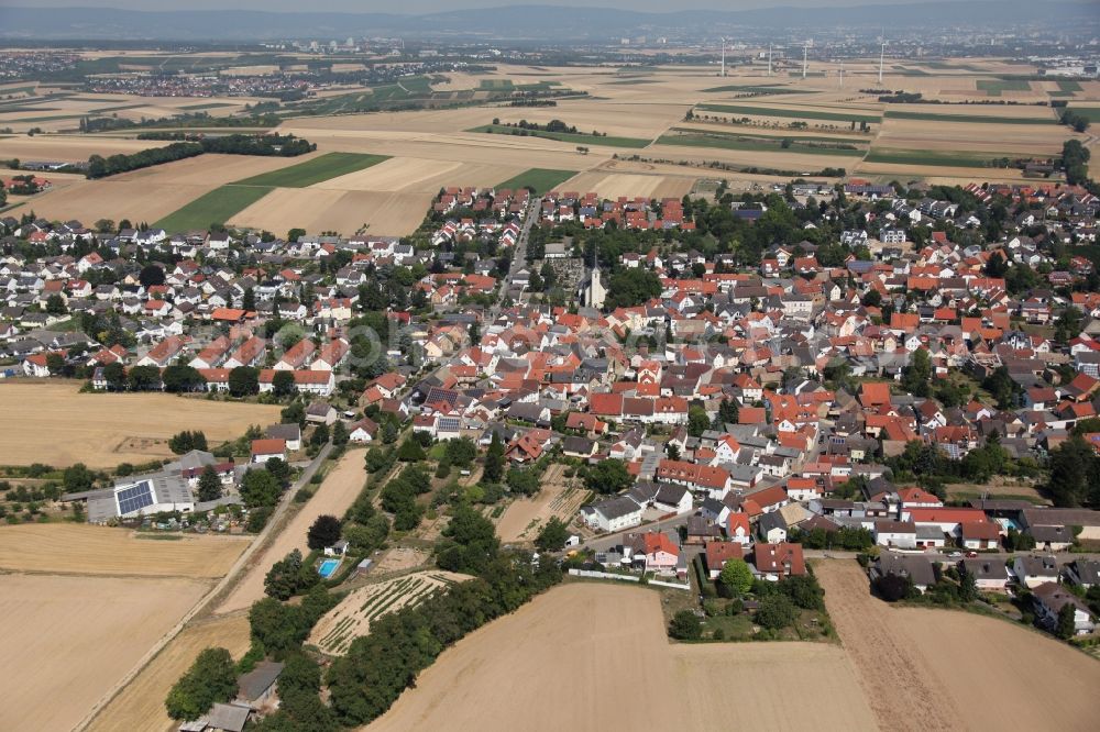 Aerial photograph Mainz - District Ebersheim in the city in Mainz in the state Rhineland-Palatinate