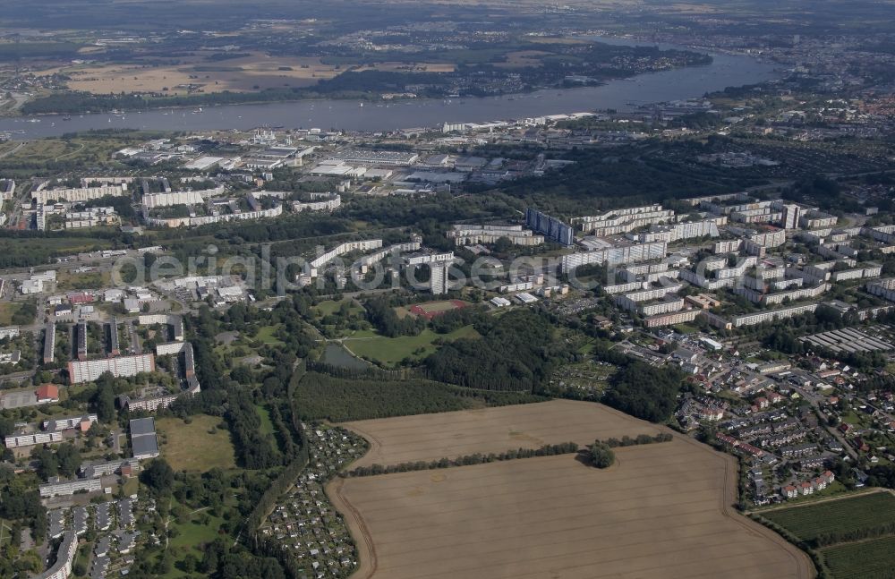 Rostock from the bird's eye view: District Evershagen in Rostock in Mecklenburg-Vorpommern