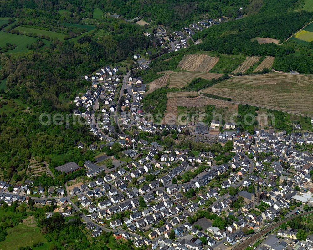 Aerial photograph Koblenz, Güls - Guels district in the city of Koblenz in Rhineland-Palatinate