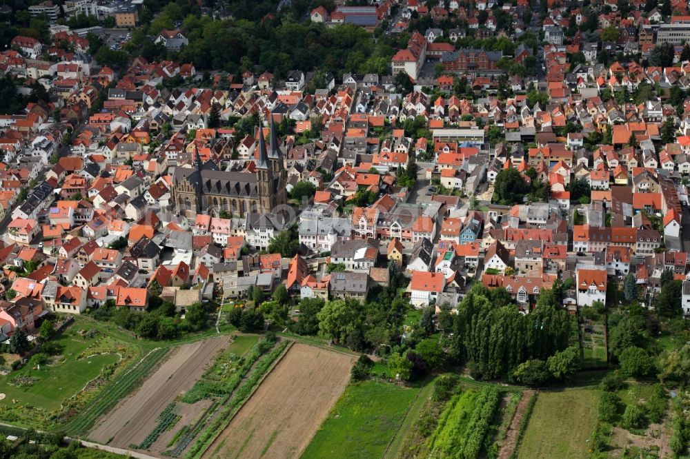 Mainz from above - Gonsenheim district in the metropolitan area in Mainz in Rhineland-Palatinate