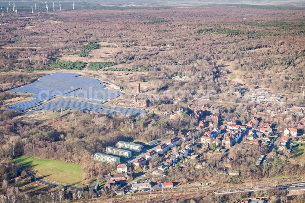 Jüterbog from the bird's eye view: District Jueterbog 2 in the city in Jueterbog in the state Brandenburg, Germany