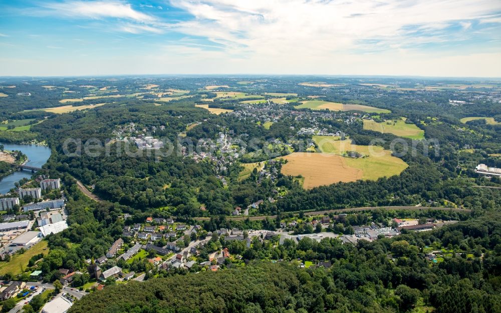 Aerial image Essen - District Kettwig in the city in Essen in the state North Rhine-Westphalia