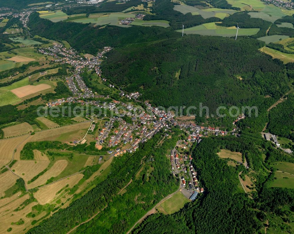 Aerial image Idar-Oberstein - District Kirchenbollenbach in the urban area in Idar-Oberstein in Rhineland-Palatinate