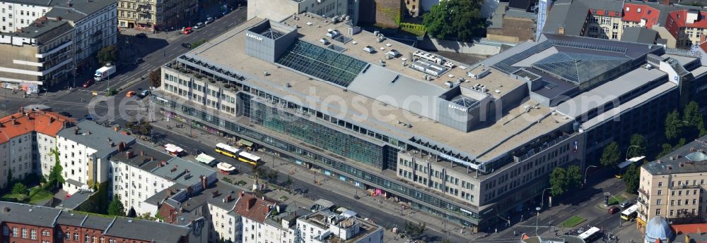 Aerial image Berlin - Kreuzberg district with the Karstadt - department store at Hermann Square in Berlin