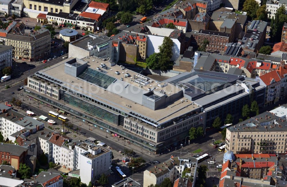 Berlin from above - Kreuzberg district with the Karstadt - department store at Hermann Square in Berlin