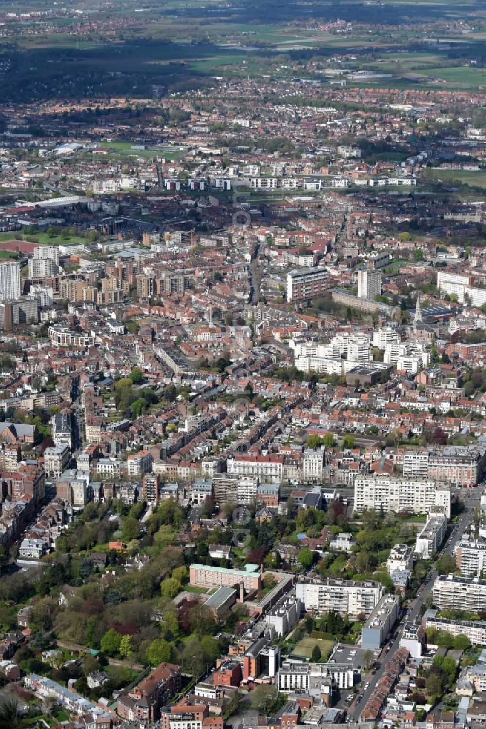 Aerial photograph Lille - District La Madeleine in the city in Lille in Nord-Pas-de-Calais Picardy, France