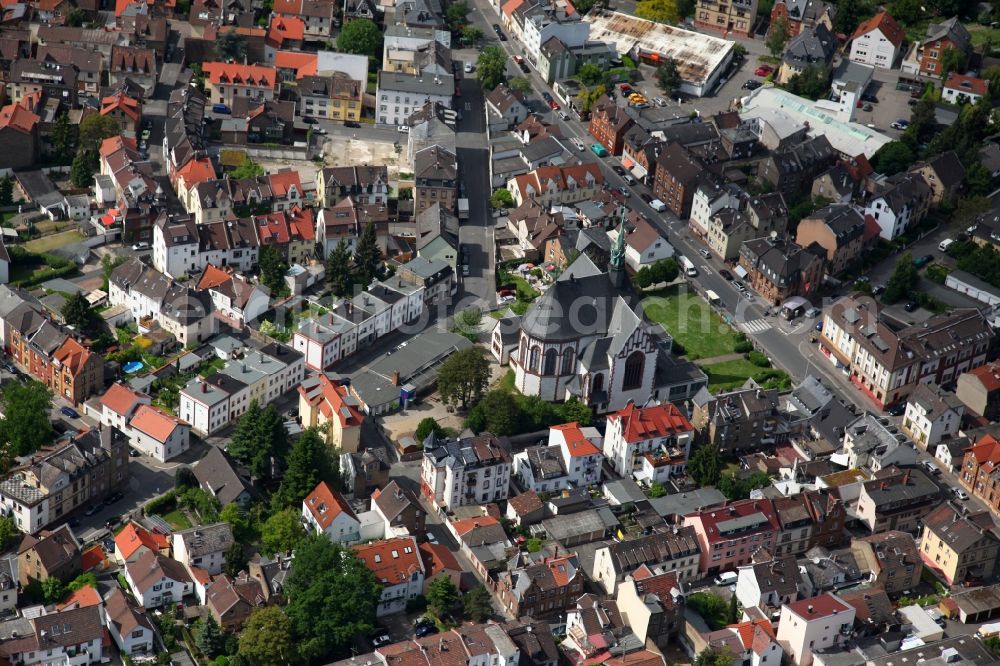 Aerial image Mainz - Mombach district in the metropolitan area in Mainz in Rhineland-Palatinate