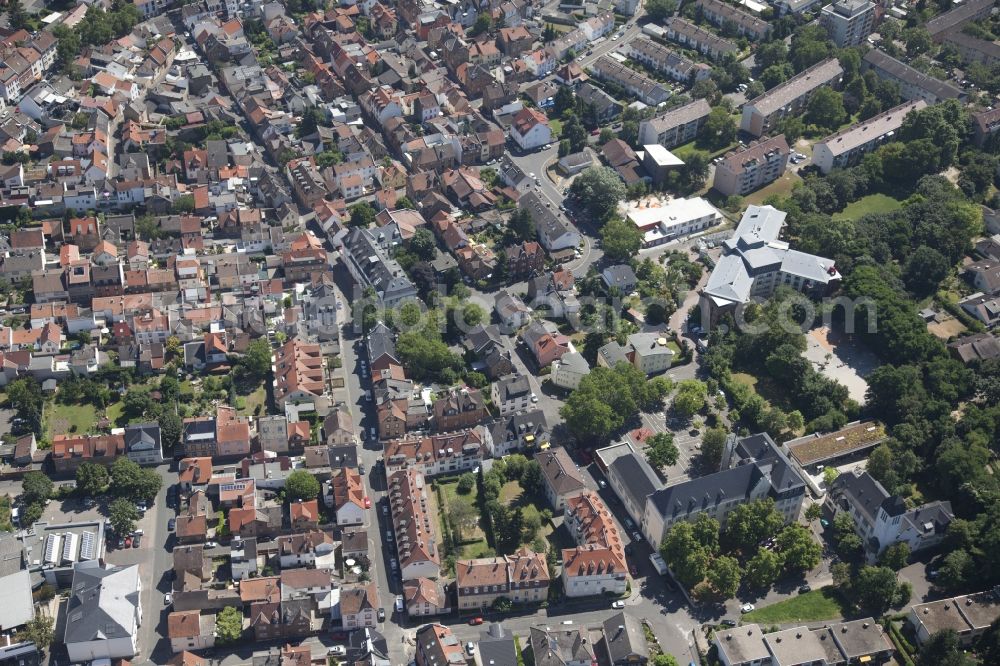 Aerial photograph Mainz - Mombach district in the metropolitan area in Mainz in Rhineland-Palatinate