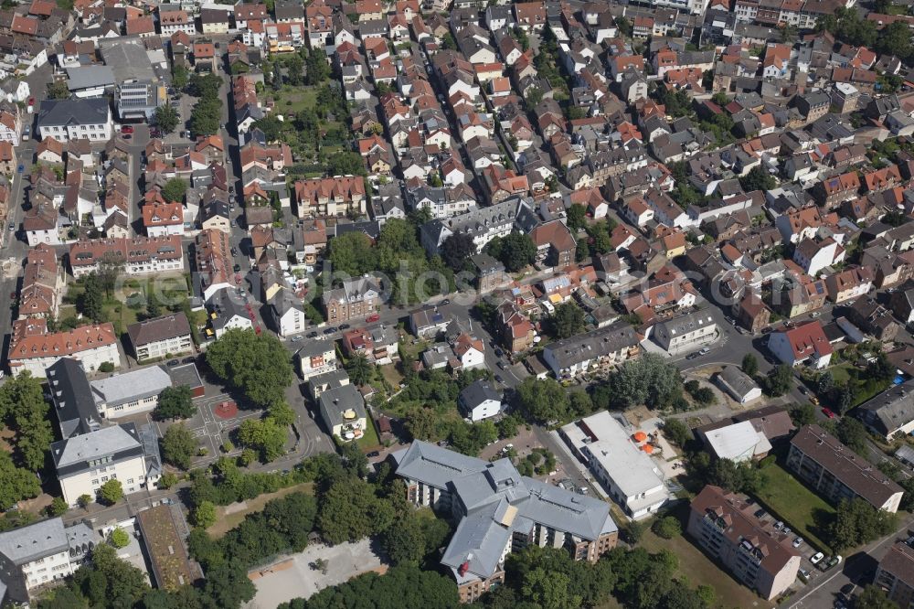 Mainz from the bird's eye view: Mombach district in the metropolitan area in Mainz in Rhineland-Palatinate