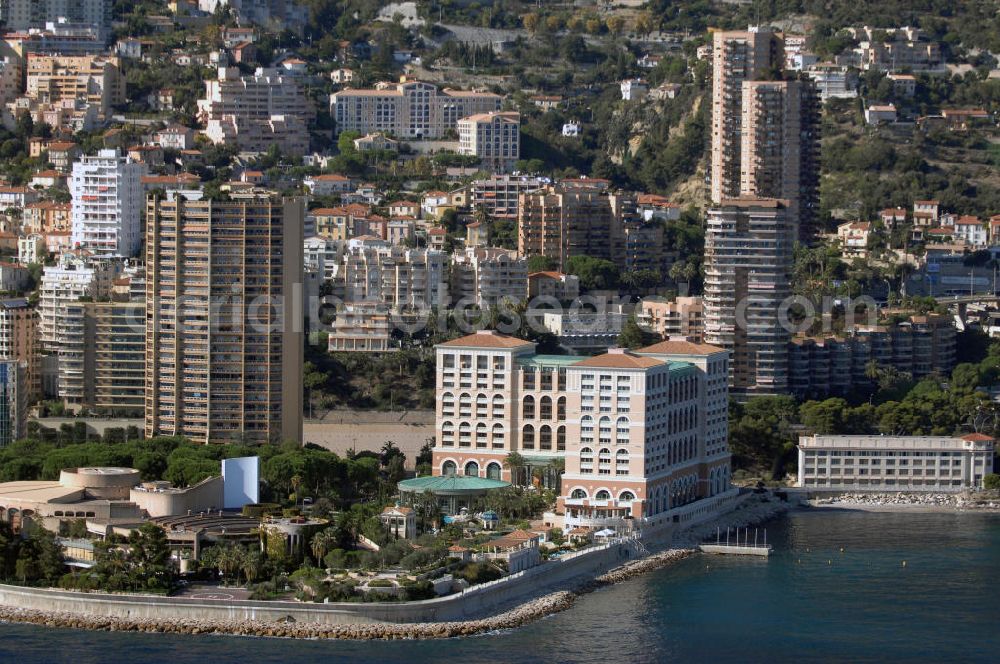 Aerial image MONACO - Blick auf den Stadtteil Monte Carlo mit dem Monaco Sports Club.