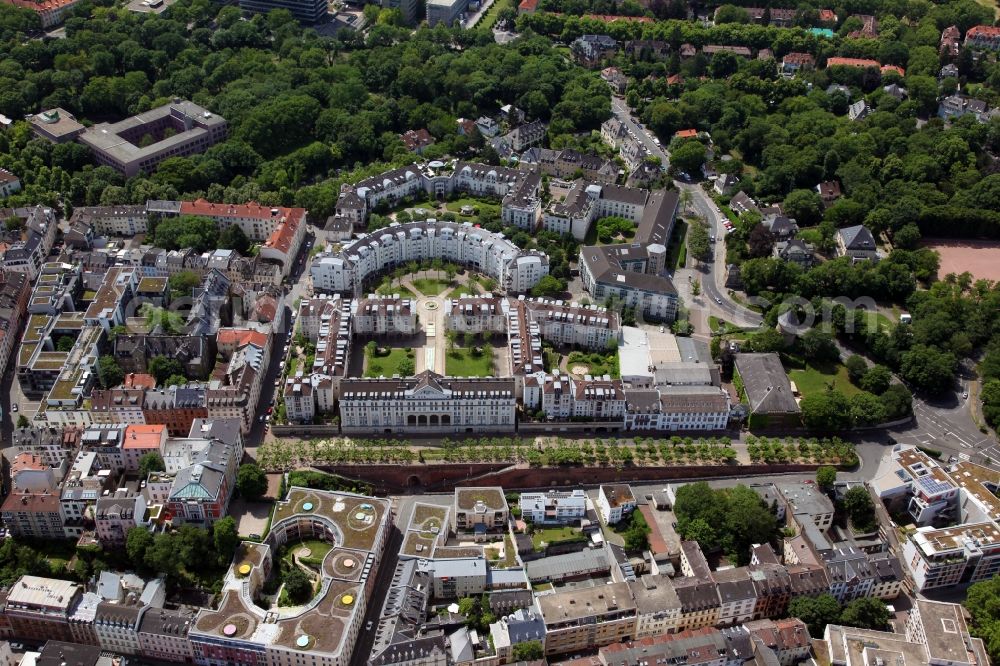 Aerial photograph Mainz - District Oberstadt with the Kaestrich in the city in Mainz in the state Rhineland-Palatinate