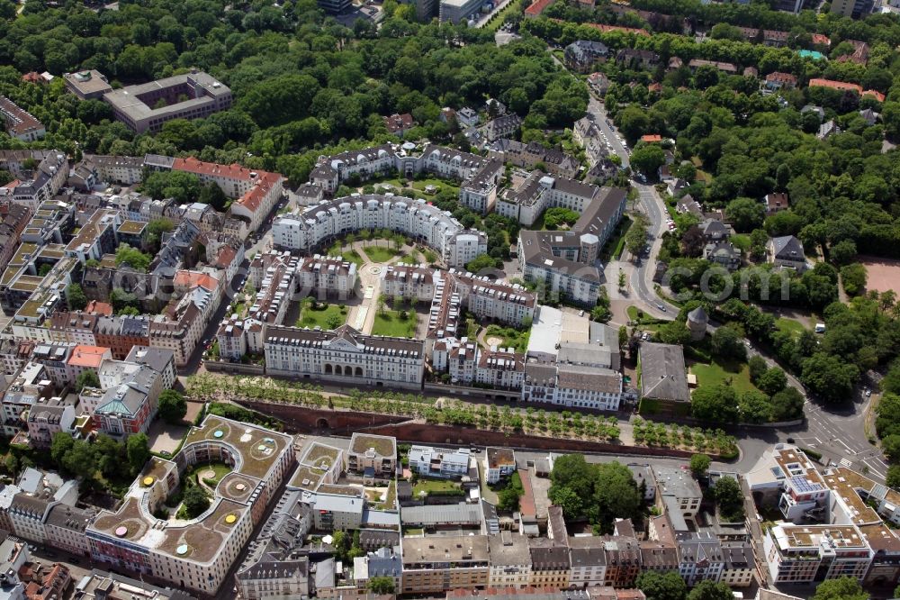 Mainz from above - District Oberstadt with the Kaestrich in the city in Mainz in the state Rhineland-Palatinate