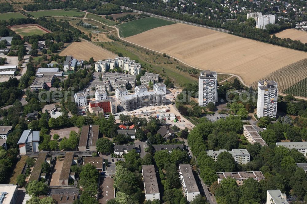 Aerial photograph Mainz - District Oberstadt in the city in Mainz in the state Rhineland-Palatinate