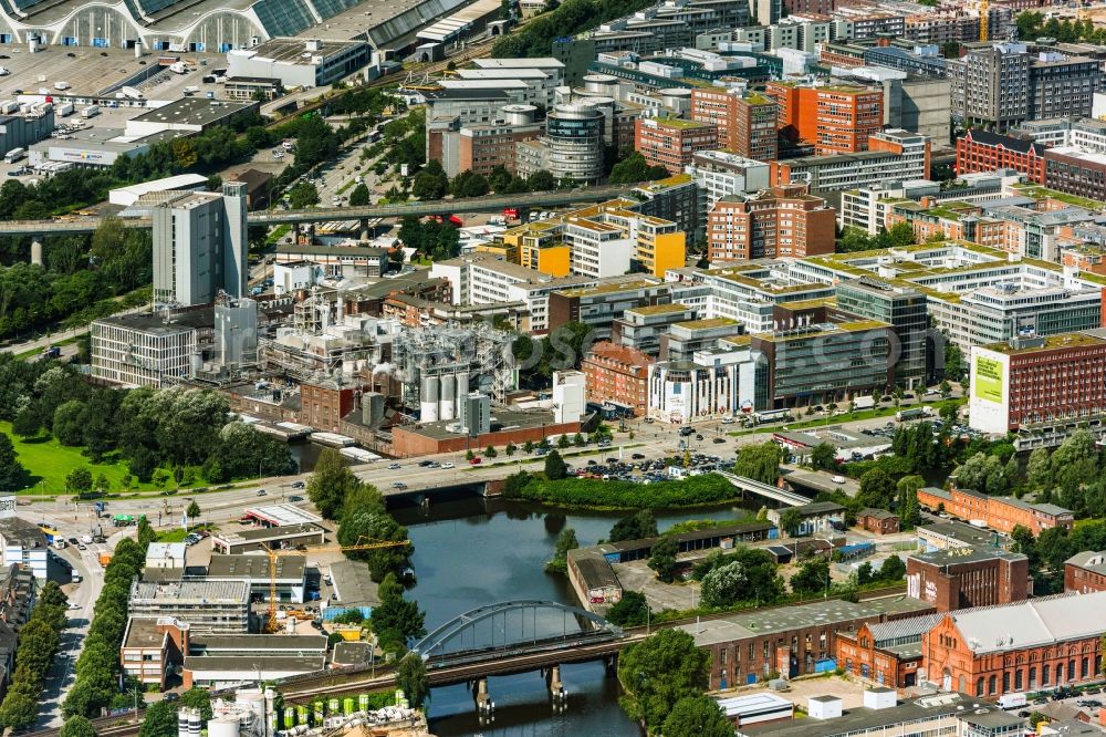 Aerial photograph Hamburg - District Rothenburgsort in the city in Hamburg, Germany