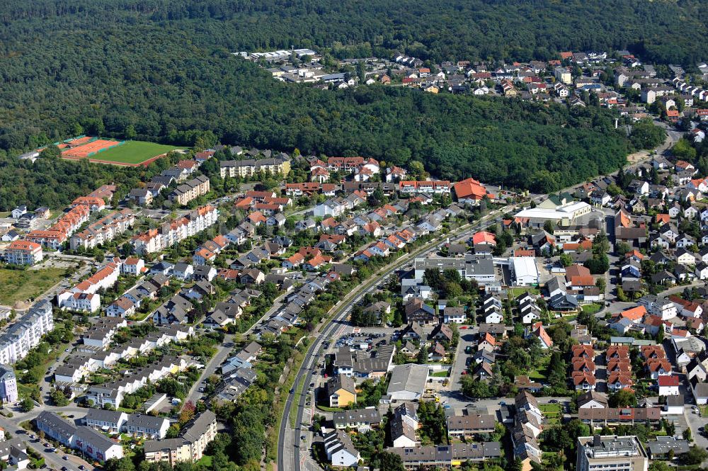 Aerial photograph Rüsselsheim - View on to the district Koenigstaedten in Hesse