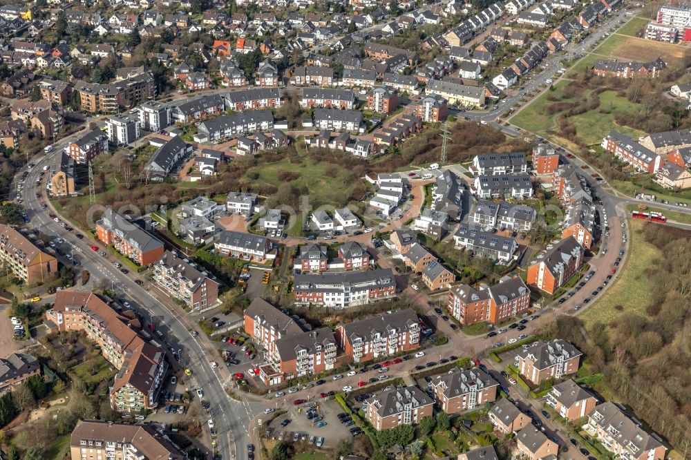 Aerial image Mülheim an der Ruhr - District Saarn in the city in Muelheim on the Ruhr in the state North Rhine-Westphalia