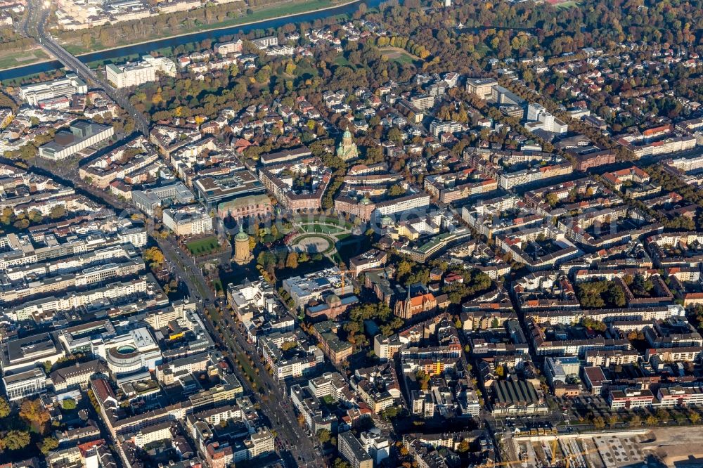 Aerial image Mannheim - District Schwetzinger subrub and Eastend around Friedrichs-place in the city in Mannheim in the state Baden-Wuerttemberg, Germany