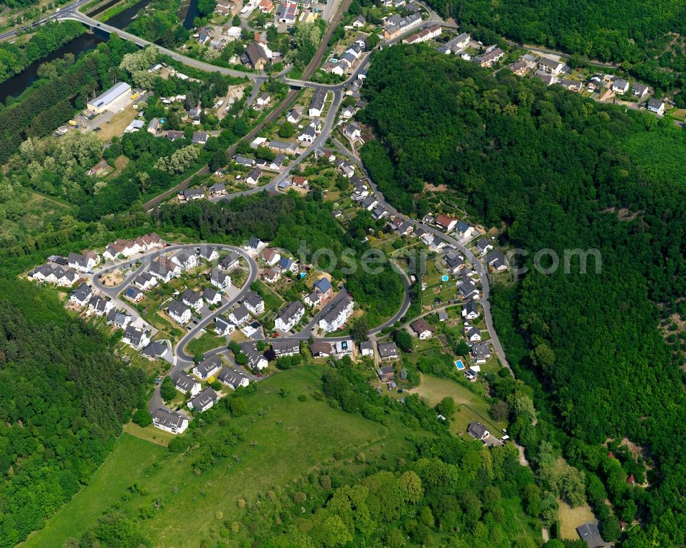 Friedrichssegen, Lahnstein from above - District in the city in Friedrichssegen, Lahnstein in the state Rhineland-Palatinate