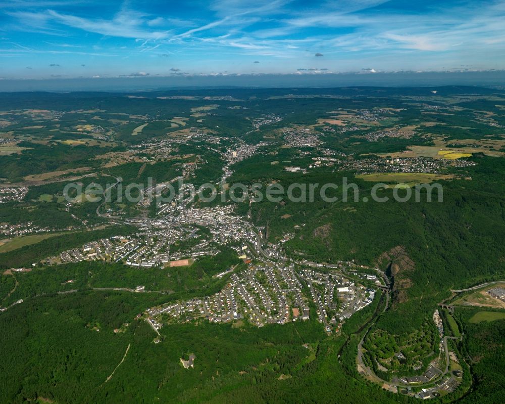 Aerial image Idar-Oberstein - District in Idar-Oberstein in Rhineland-Palatinate