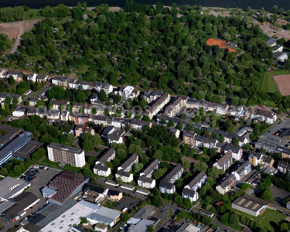 Koblenz, Neuendorf from above - District in the city in Koblenz, Neuendorf in the state Rhineland-Palatinate