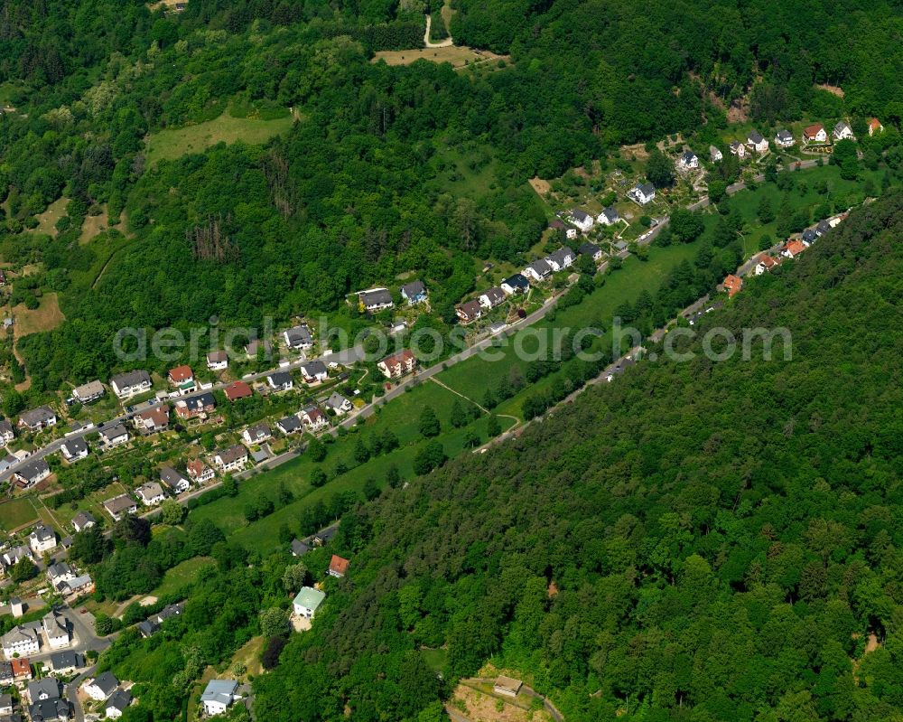 Aerial photograph Nassau - District in the city in Nassau in the state Rhineland-Palatinate