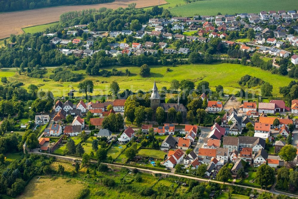 Rüthen from above - Area in the city in Ruethen in the state North Rhine-Westphalia