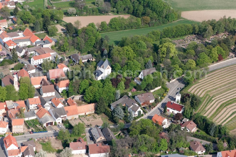 Schornsheim from the bird's eye view: District in the city in Schornsheim in the state Rhineland-Palatinate