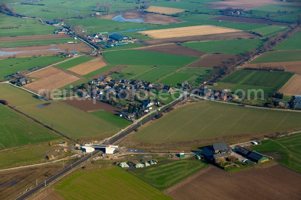 Aerial image Emmerich am Rhein - District Steegh in the city in Emmerich am Rhein in the state North Rhine-Westphalia