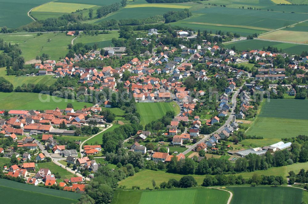 Aerial photograph Haßfurt OT Sylbach - District Sylbach of the city Hassfurt in Bavaria