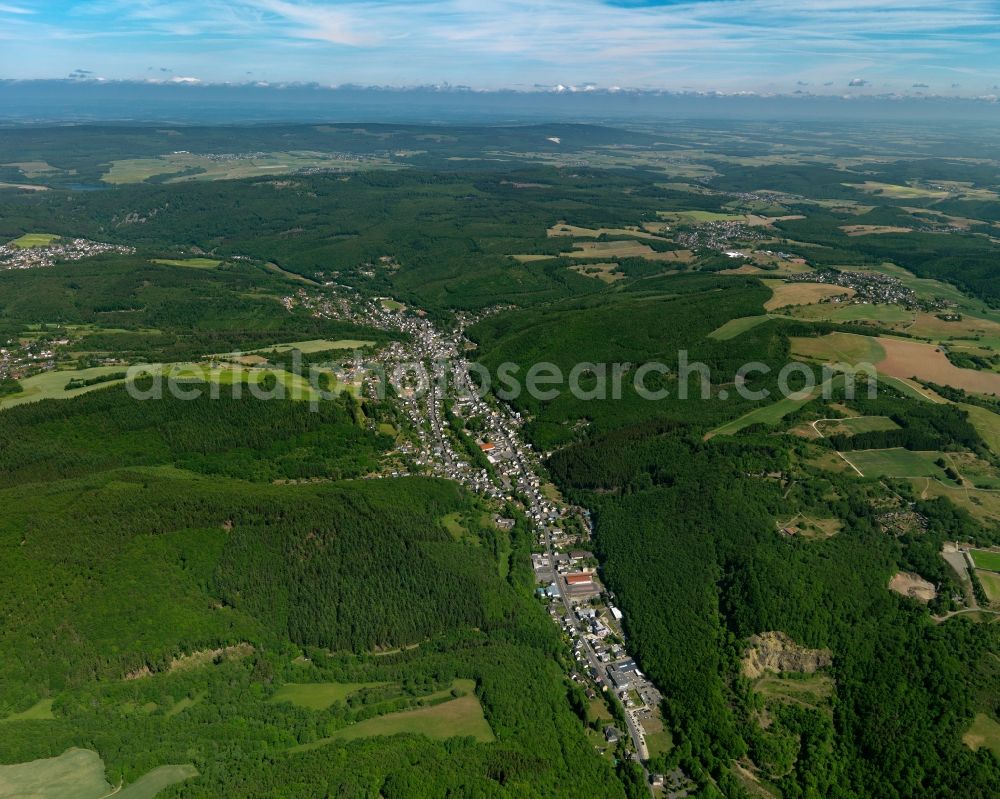 Idar-Oberstein from above - District Tiefenstein in the urban area in Idar-Oberstein in Rhineland-Palatinate