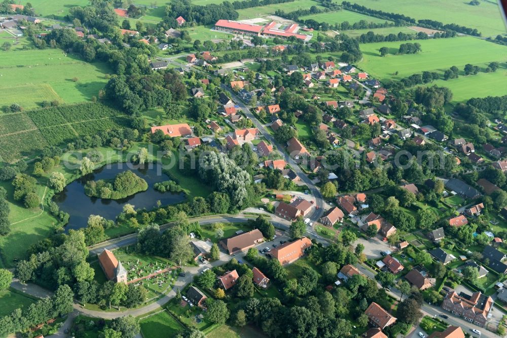 Aerial image Großefehn - District Timmel in the city in Grossefehn in the state Lower Saxony