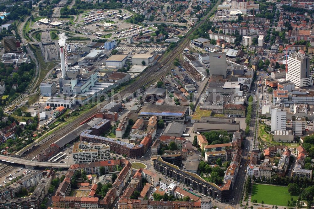 Basel from the bird's eye view: District VoltaNord in the city in the district Sankt Johann in Basel in Switzerland