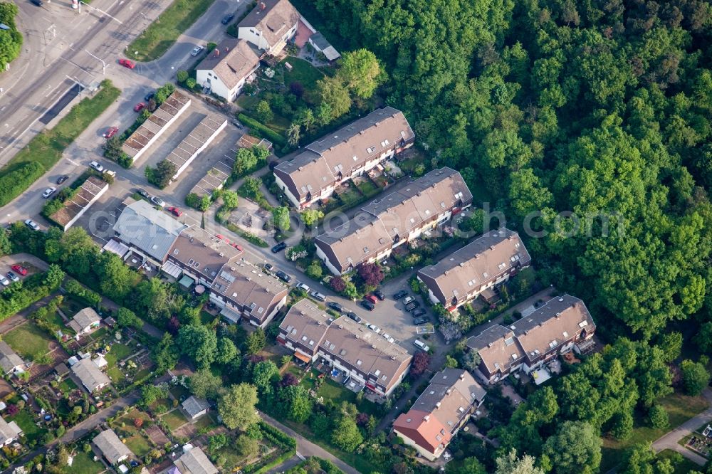 Aerial image Mannheim - District Waldlichtung in the district Pfingstberg in Mannheim in the state Baden-Wuerttemberg, Germany