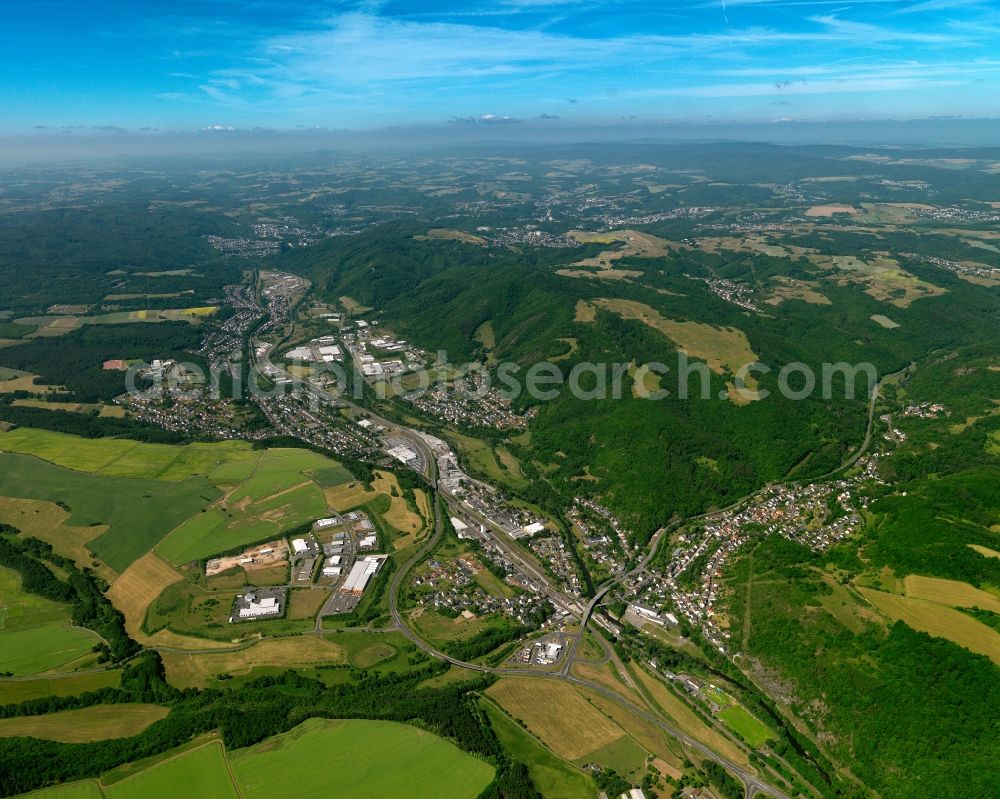 Idar-Oberstein Weierbach-Nahbollenbach from above - District Weiersbach-Nahbollenbach in the urban area in Idar-Oberstein in Rhineland-Palatinate