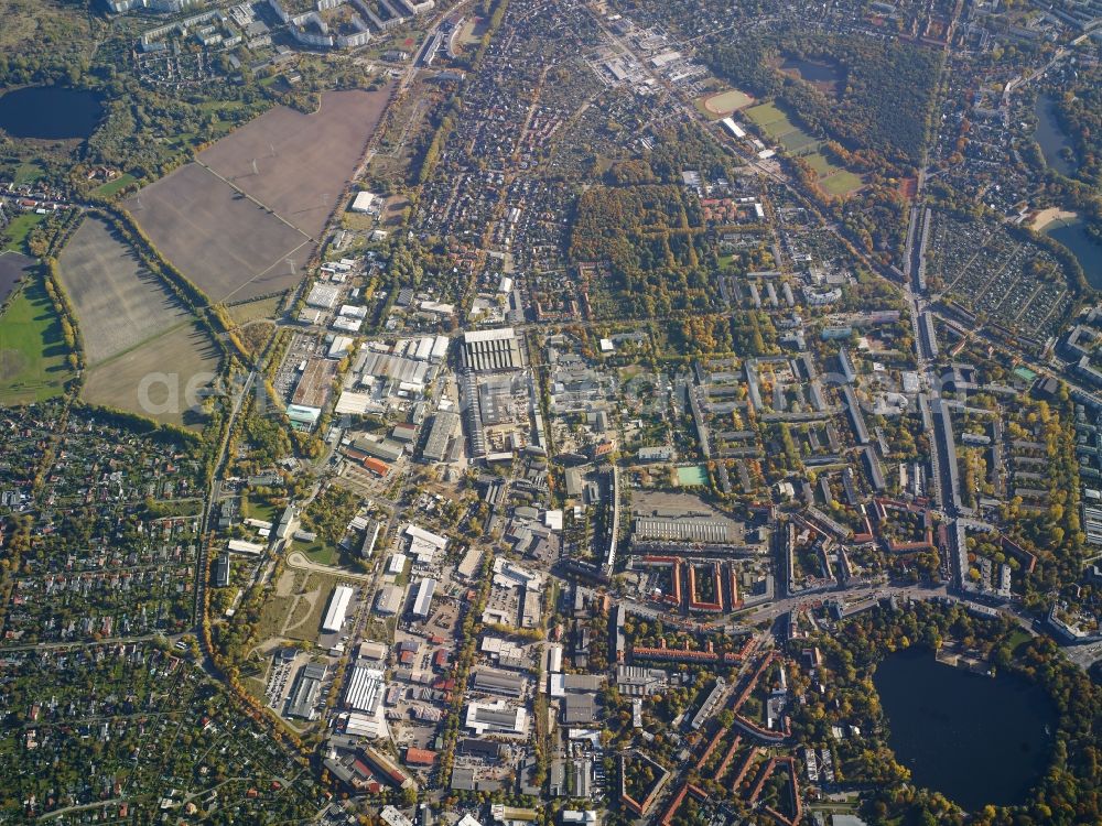 Aerial photograph Berlin Weißensee - Weissensee District in the city of Berlin