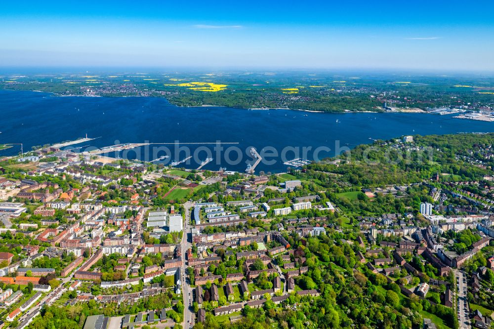 Kiel from the bird's eye view: Wik district in Kiel in the state Schleswig-Holstein, Germany