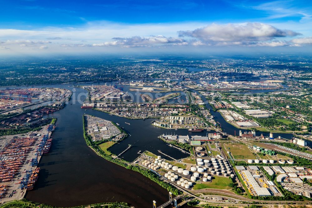 Aerial image Hamburg - Wilhelmsburg district in the Elbruecken Suederelbe urban area in Hamburg, Germany