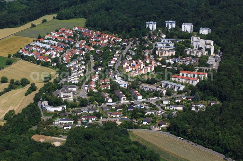 Aerial image Lörrach - District and residential area Salzert in the city in Loerrach in the state Baden-Wurttemberg, Germany